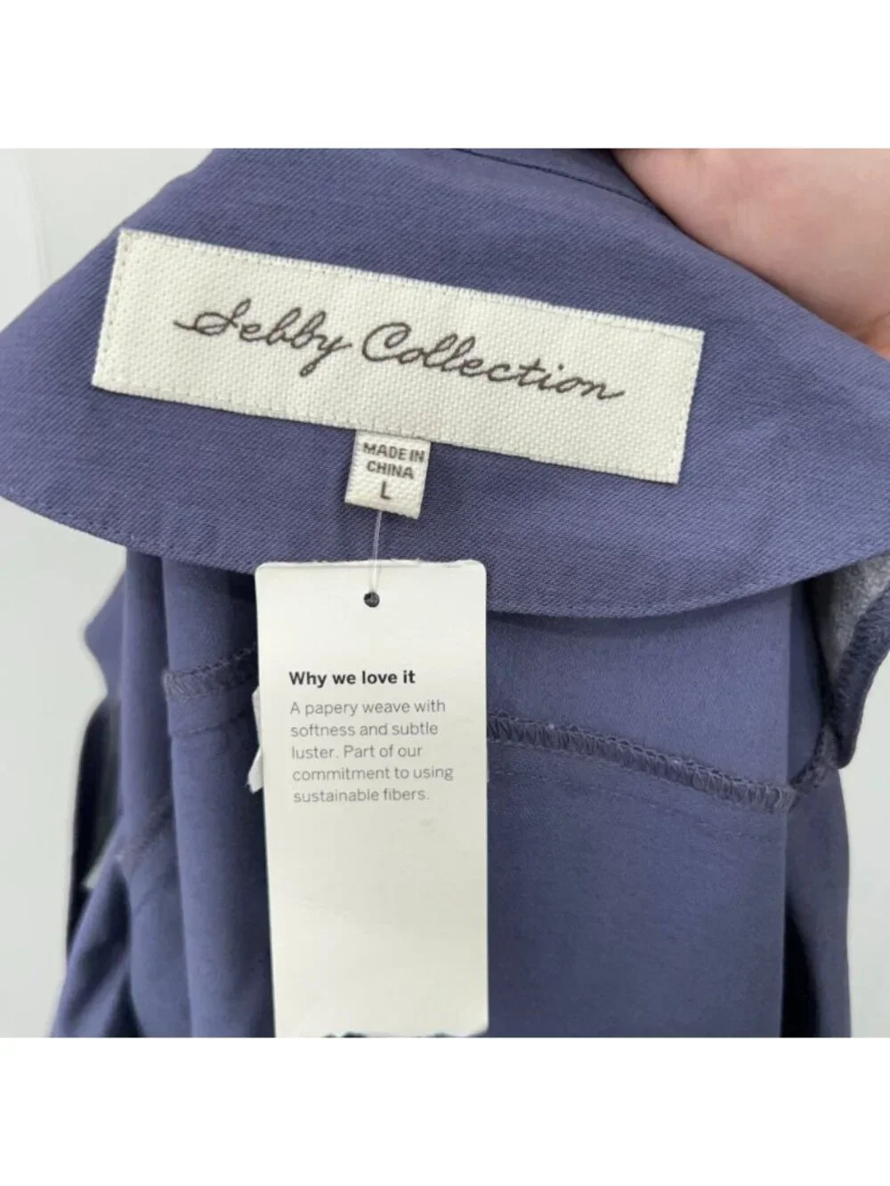 NWT Sebby Draped Open Front Trench Coat Women Large Blue Long Sleeve Jacket Hood